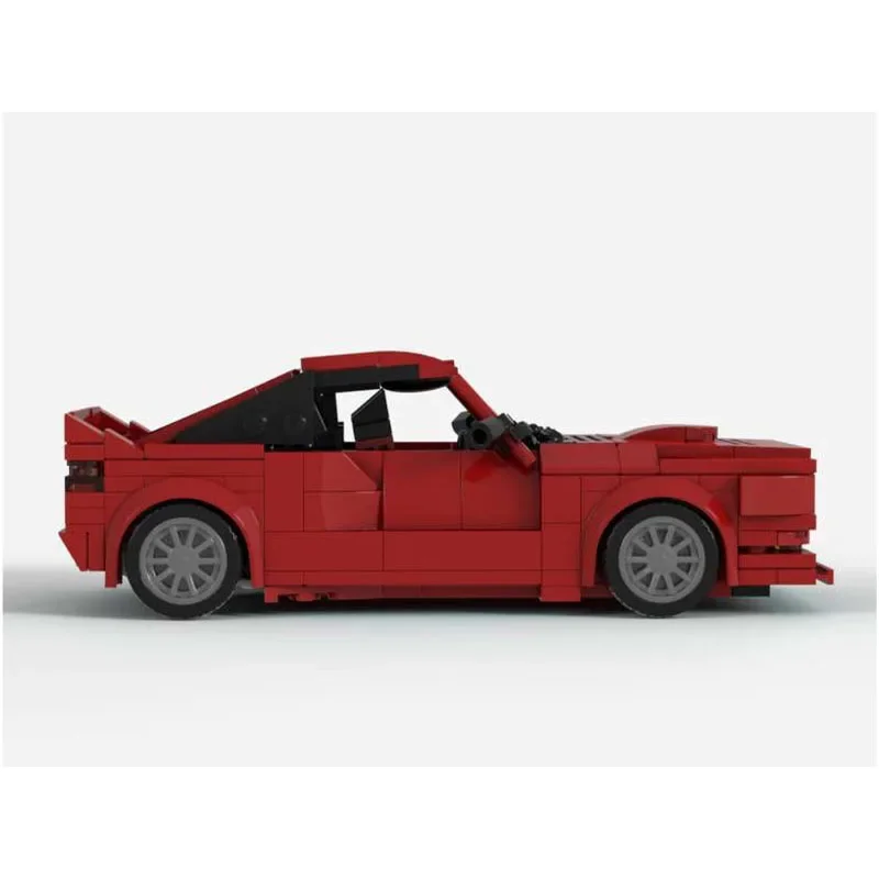 MOC- 139262   Vermelho novo pequeno carro esportivo de corrida bloco de construção modelo 388 peças moc criativo crianças aniversário bloco de construção brinquedo