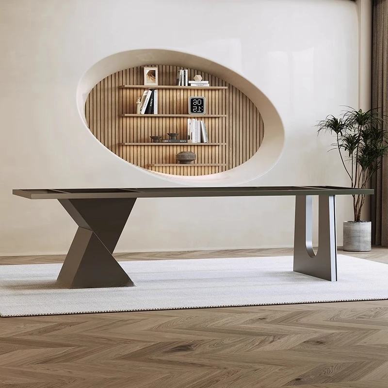 Metal table legs solid wood large board table foot bracket rock slab marble desk rack luxury stone tea design base