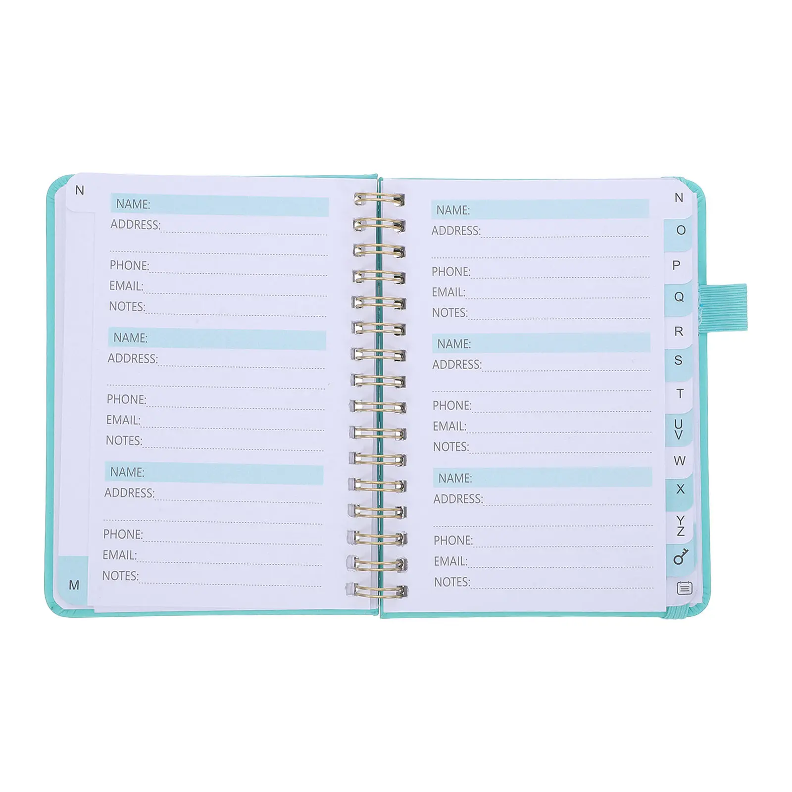 

Address Book A6 Sky-Blue Pocket Size Alphabetical Indexed Notebook 128 Pages for Phone Email Notes Organization