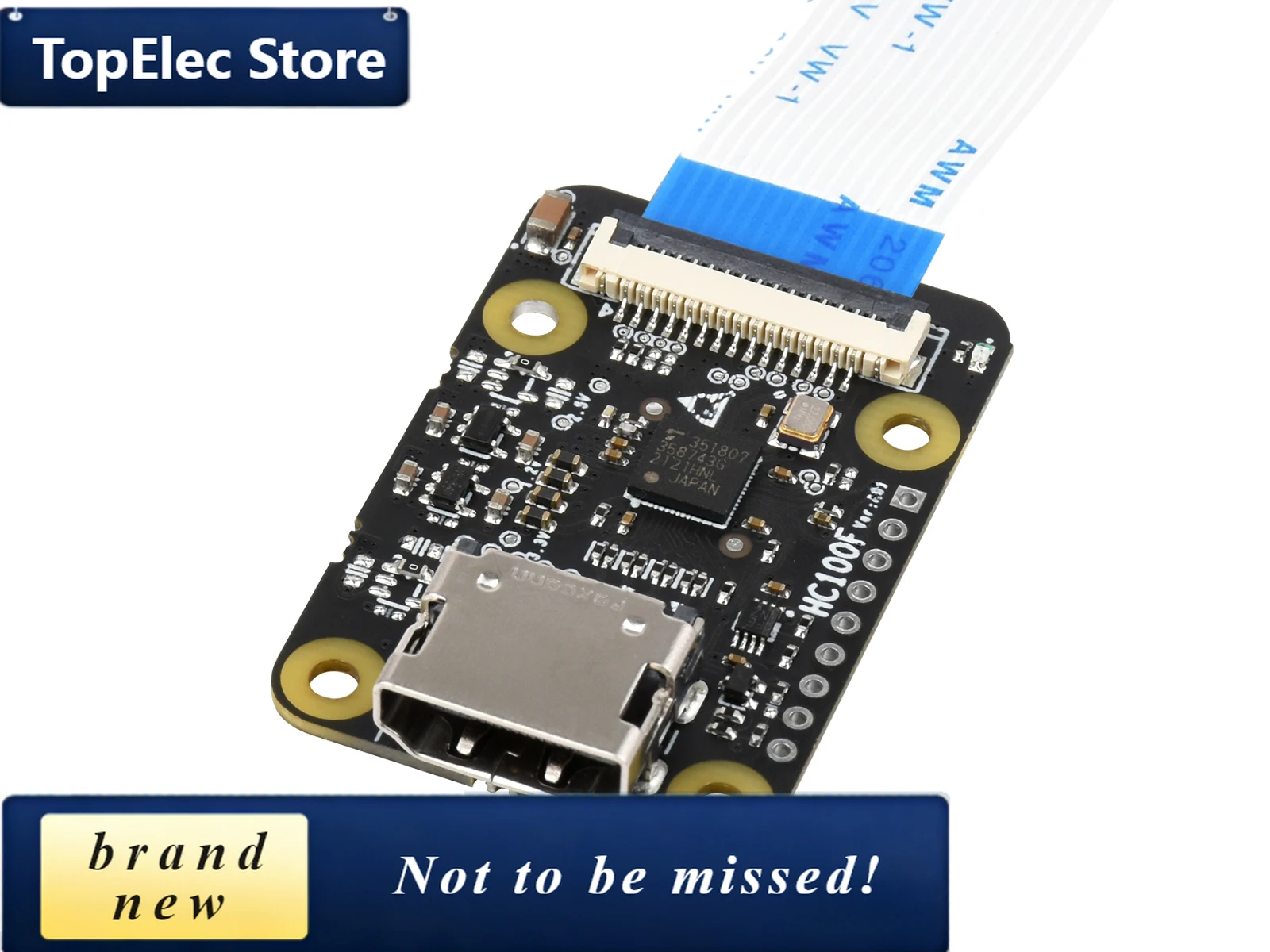 TopElec HDMI to CSI Adapter Board for Raspberry Pi, 1080p 30fps Input, Compatible with All Pi Models, TC358743 Chip