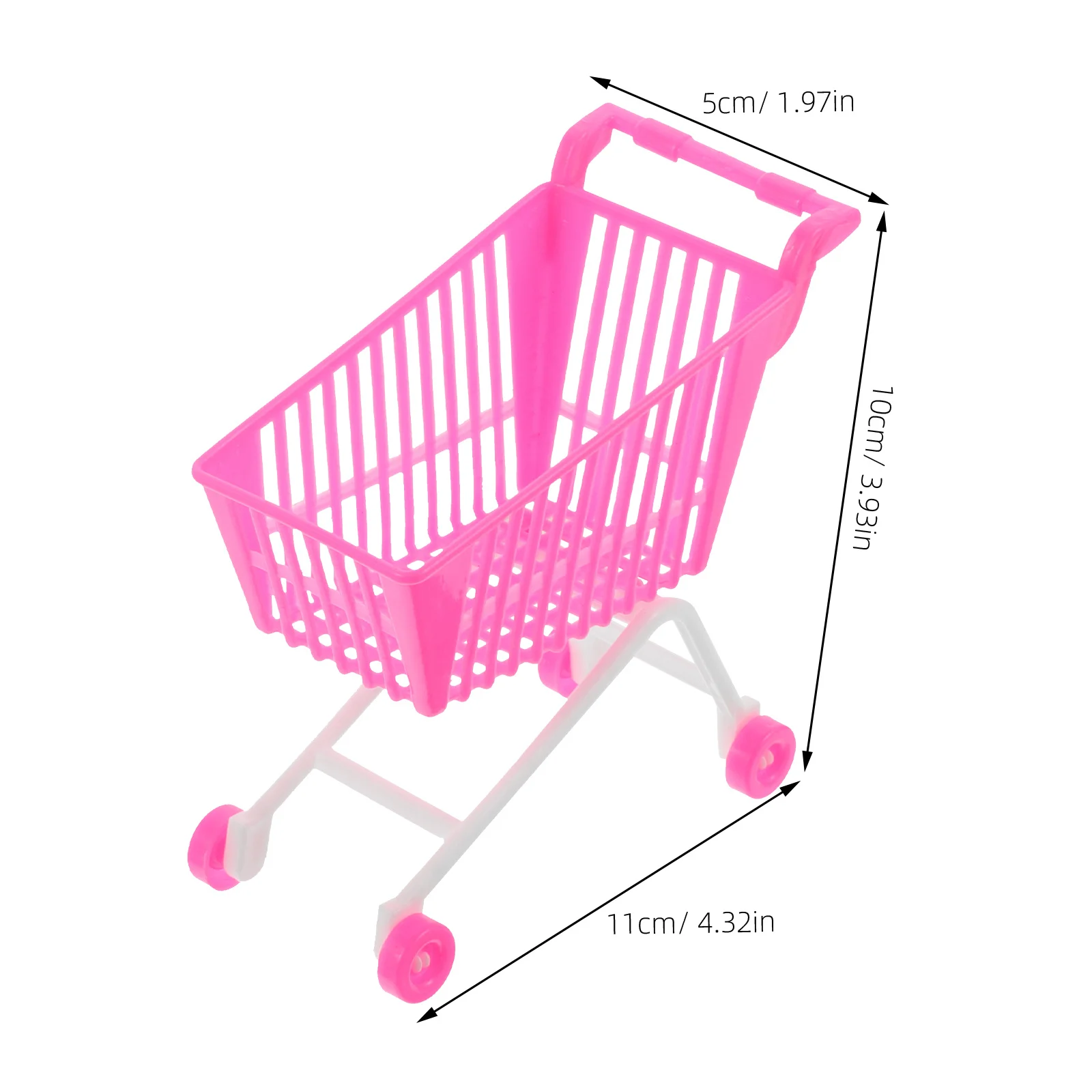 어린이를위한 10Pcs 소형 쇼핑 카트 교육용 홈 장식 플라스틱 유모차 보육 가구 현실적인 미니 숍 소품