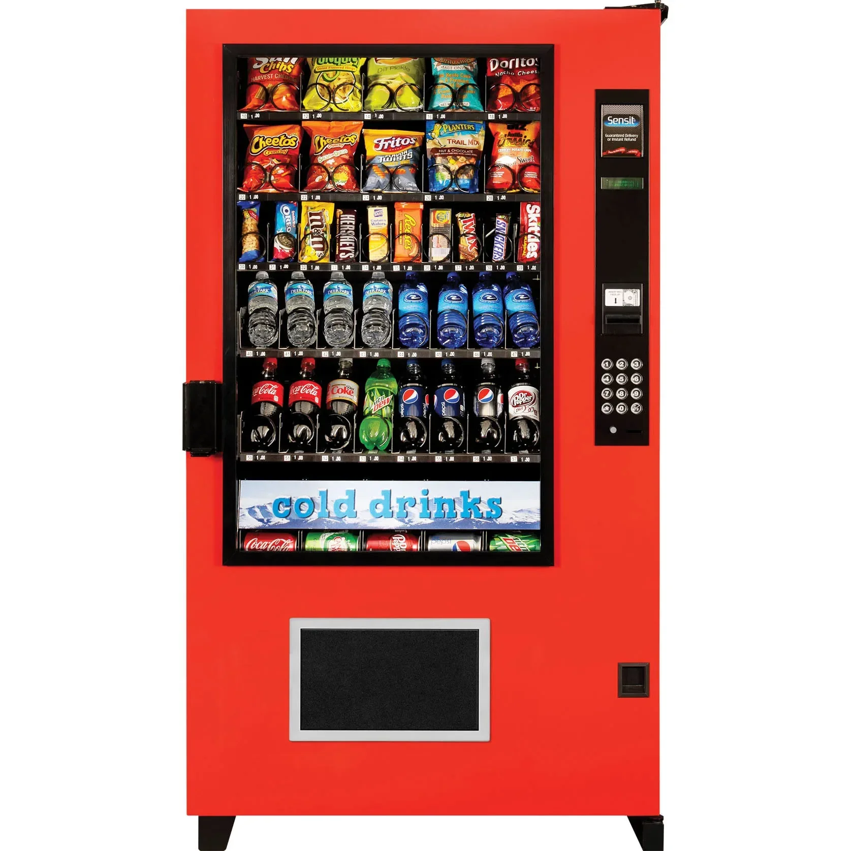 Cold Drink Vending Machine With Dual Zone Temp Control Available