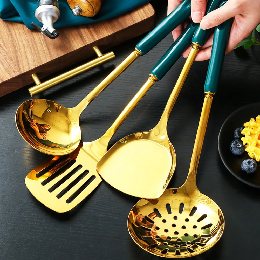 

1Set High-End Stainless Steel Kitchenware Kit Exquisite Workmanship Cooking Utensils for Delicious Food Preparation