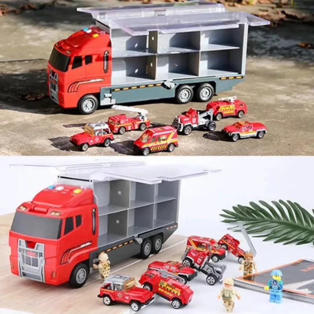

New Simulation Storage Container Truck Model ABS Plastic Die-cast Construction Children's Car Toy Truck Vehicle Car Toy Set Kids