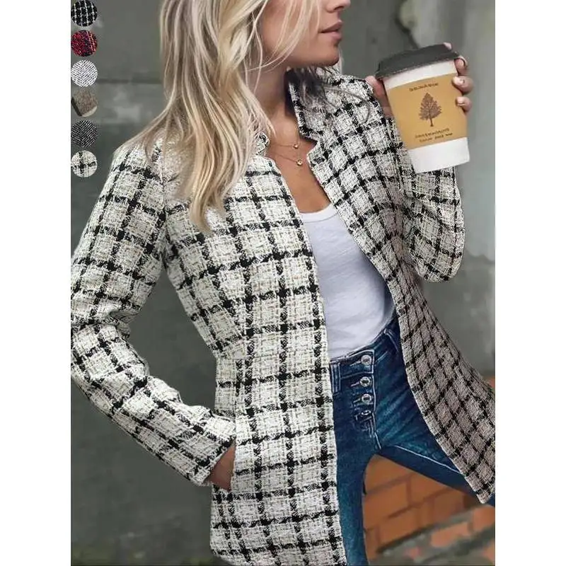 Thick Woolen Street Coat  Collar Ultra-Short Length Medium Thickness Spring Season Women's Fashion Trendy Style No Sleeve