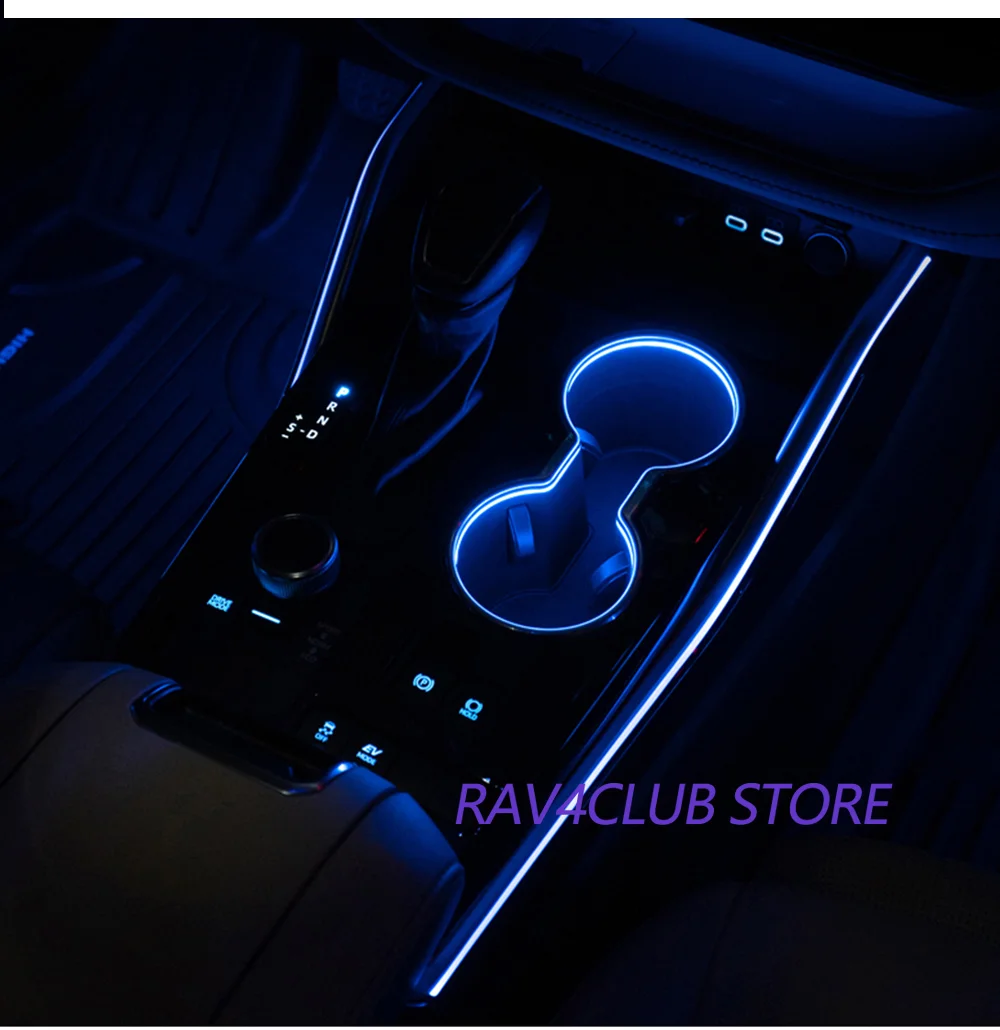 

1:1 Mold Panel Atmosphere Light For Toyota Highlander 2022 2023 dynamic ambient light car interior modification with saddle