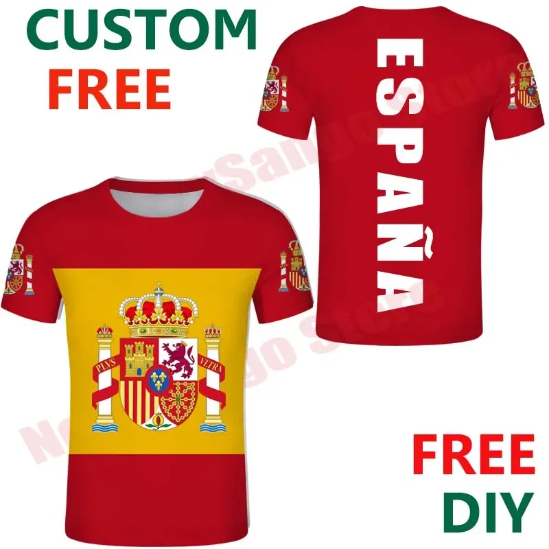 Spain Republic MEN T Shirt Free Custom Spanish Empire Men Imperio Flag T Shirt Burgundy Cross Monarchy Espanol Young Man Clothes