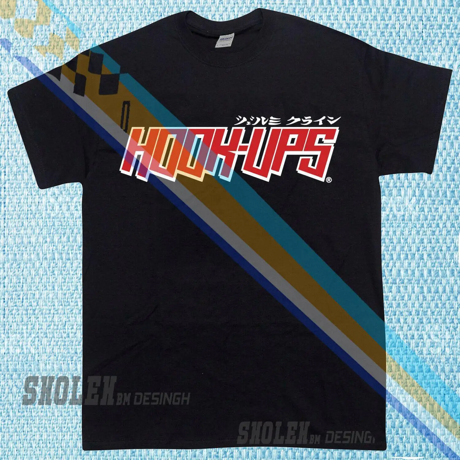 NEW HOOK UPS SKATEBOARDS CAR MOTORSPORT LOGO T-SHIRT FUNNY AMERICAN ALL SIZE