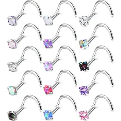 Bobisty Screw Nose Rings Surgical Stainless Steel Nose Studs for Women Men Hypoallergenic Labret Lip Nose Piercing Jewelry