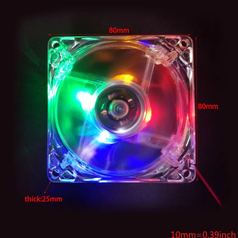 PC ケース ファン CPU クーラー カラフルなシャーシ ラジエーター システム 80mm RGB 冷却ファン