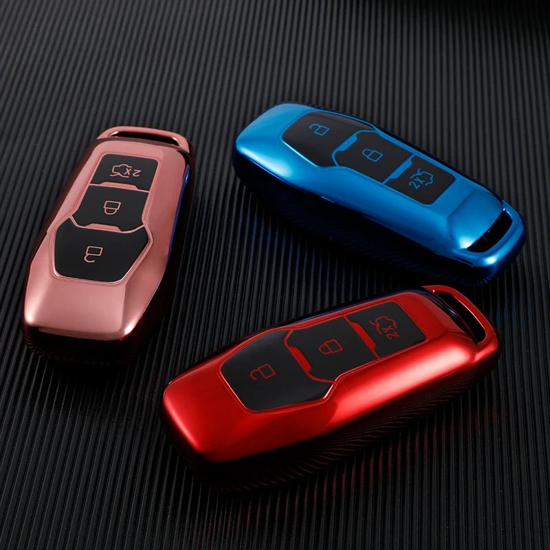 Car Key Case for Ford Focus 3 4 ST Mondeo 5 MK5 Mustang F-150 Explorer Edge Fiesta Kuga MK3 4 TPU Remote Keyless Cover Holder