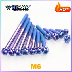 RTAMO Titanium Bolt M6X10/15/20/25/30/35/40/45/50/55/60/65/70/75/80/90mm Torx Head for Motorcycle Bike Modified Screw (1pc)