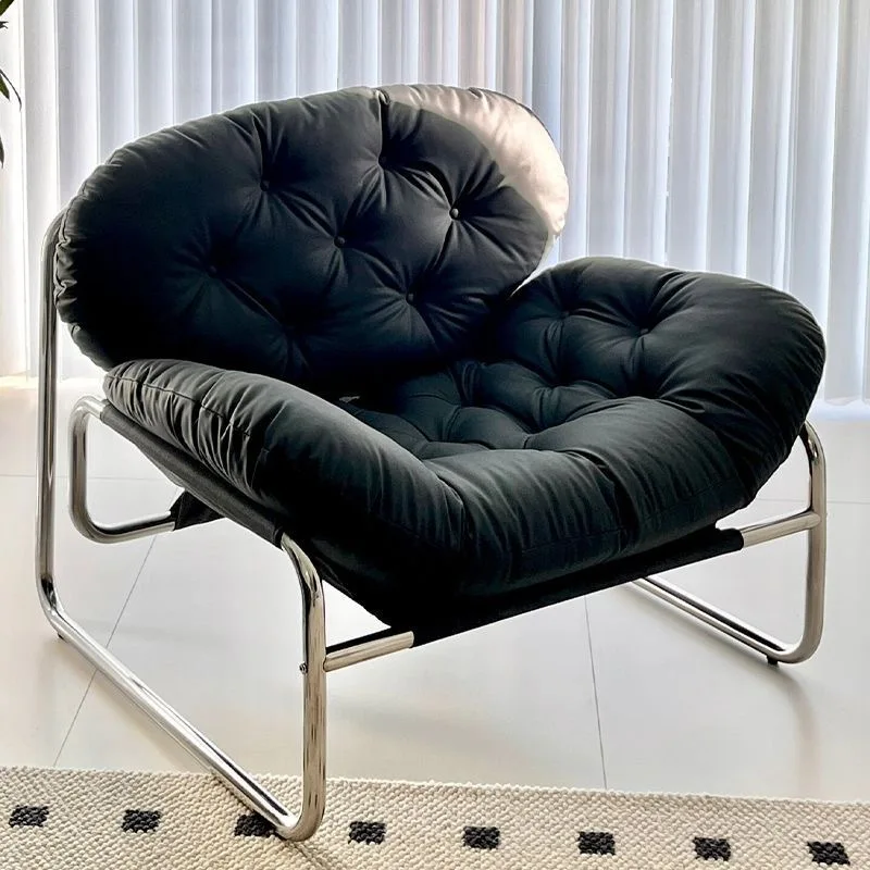 Poltrona per divano da balcone per soggiorno (stile nordico) – Ferro battuto, monoposto, tinta unita per il pranzo di piccoli appartamenti