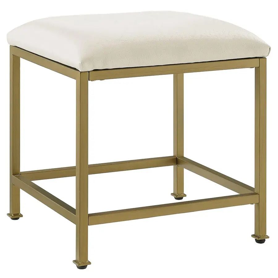 Furniture Aimee Makeup Vanity Chair with Upholstered Seat, Gold