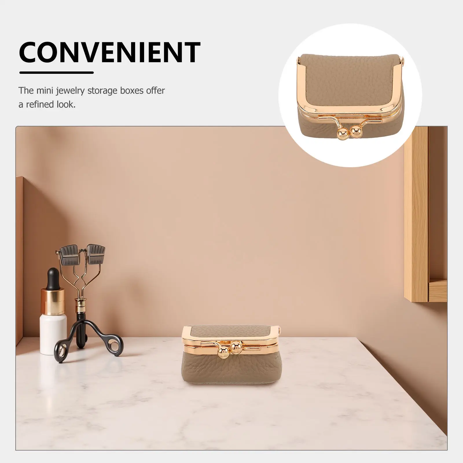 Mini Jewelry Organizer Travel Box Vintage Portable Kiss Lock Storage Case Rings Earrings Coins Holder Compact Small Jewelry Box