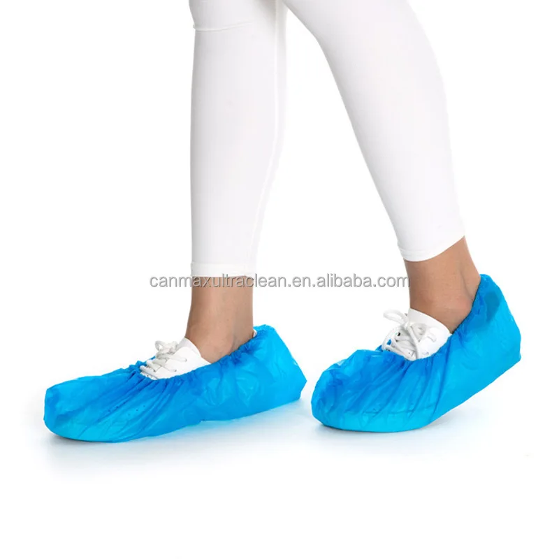 

Оптовая продажа, синяя противоскользящая индивидуальная защитная обувь, одноразовые нетканые бахилы из полипропилена для чистых помещений