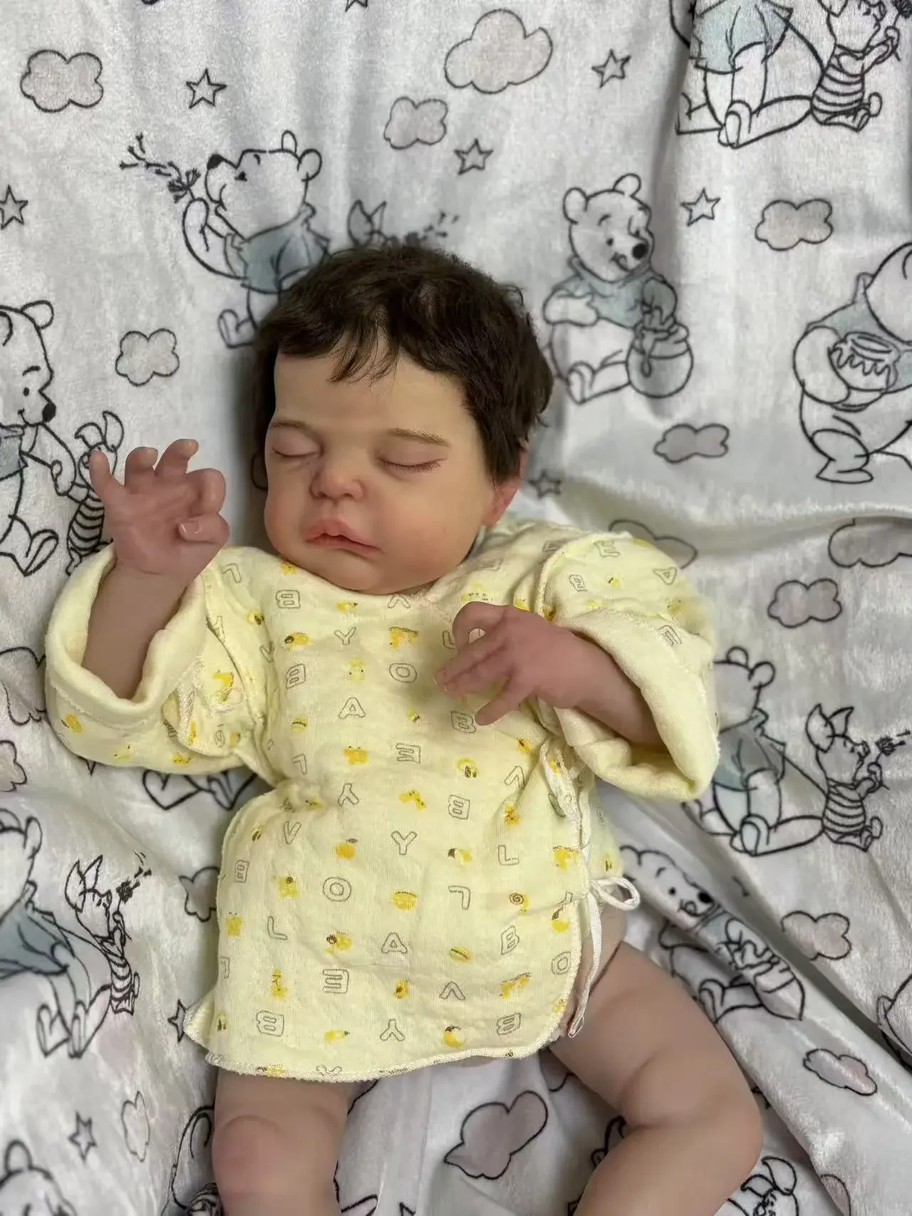 DLS مخصص محدود العرض 45 سنتيمتر تولد من جديد دمية طفل الانتهاء بالفعل دمية مع الشعر الجذور اليدوية هدية الكريسماس #3