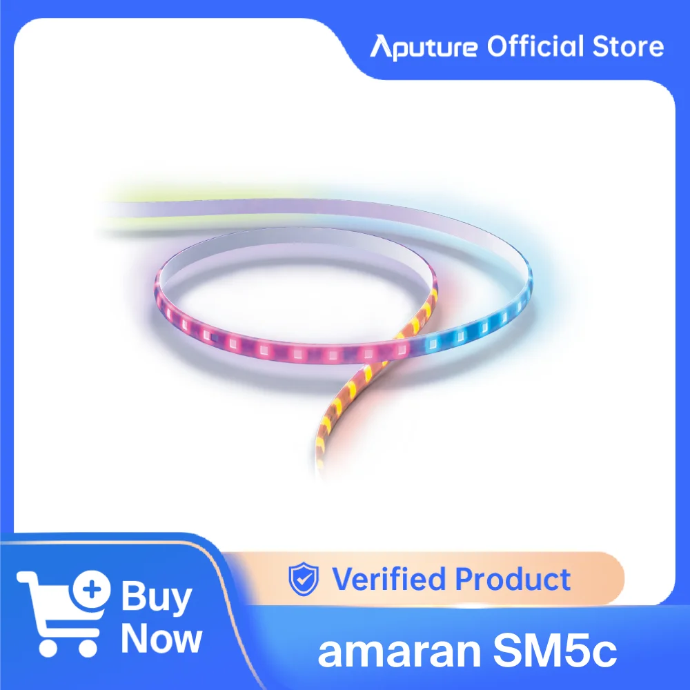 Amaran SM5c RGB Smart Pixel LED Strip Light 5 Meters Extensions Smart Control for Life Gathering Party Video Studio by Aputure