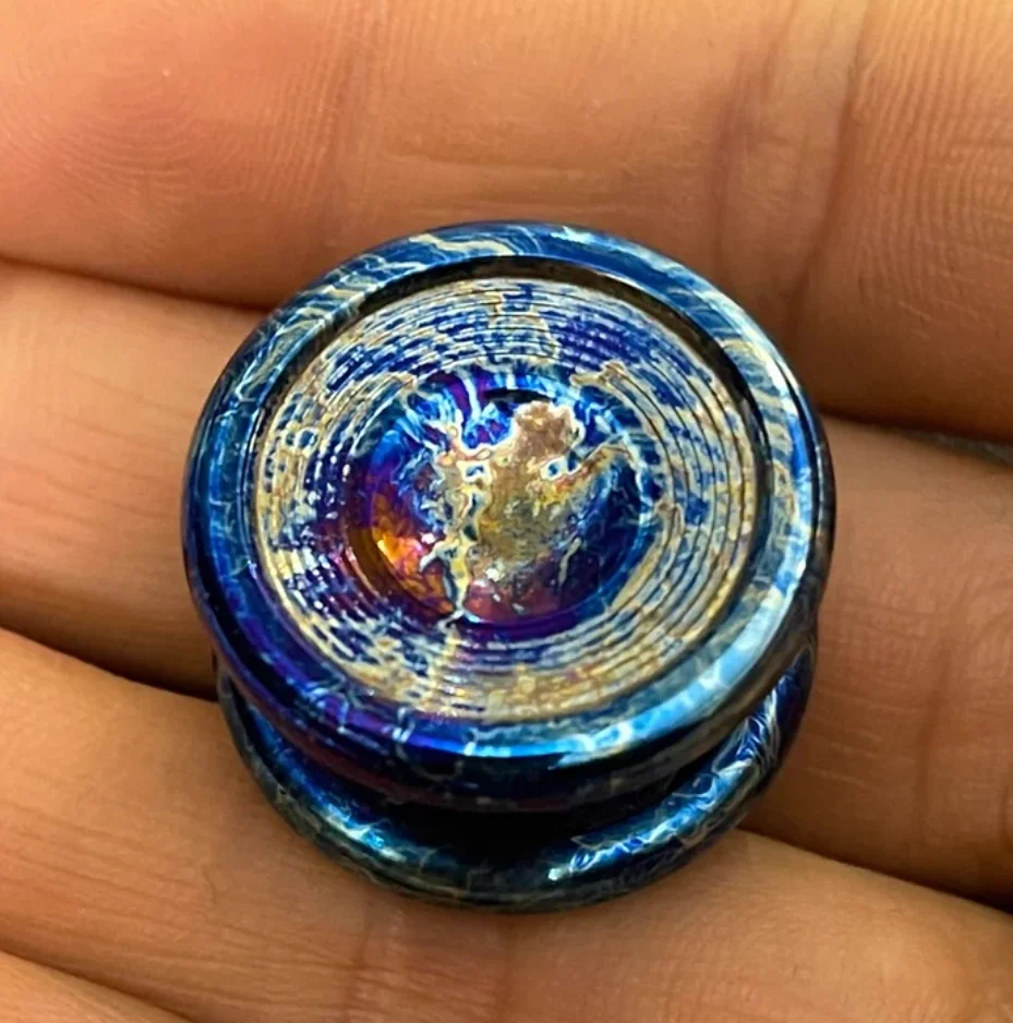 Used EDC Kiva Storm Titanium button 24.5 * 13.5mm fidget decompression toy