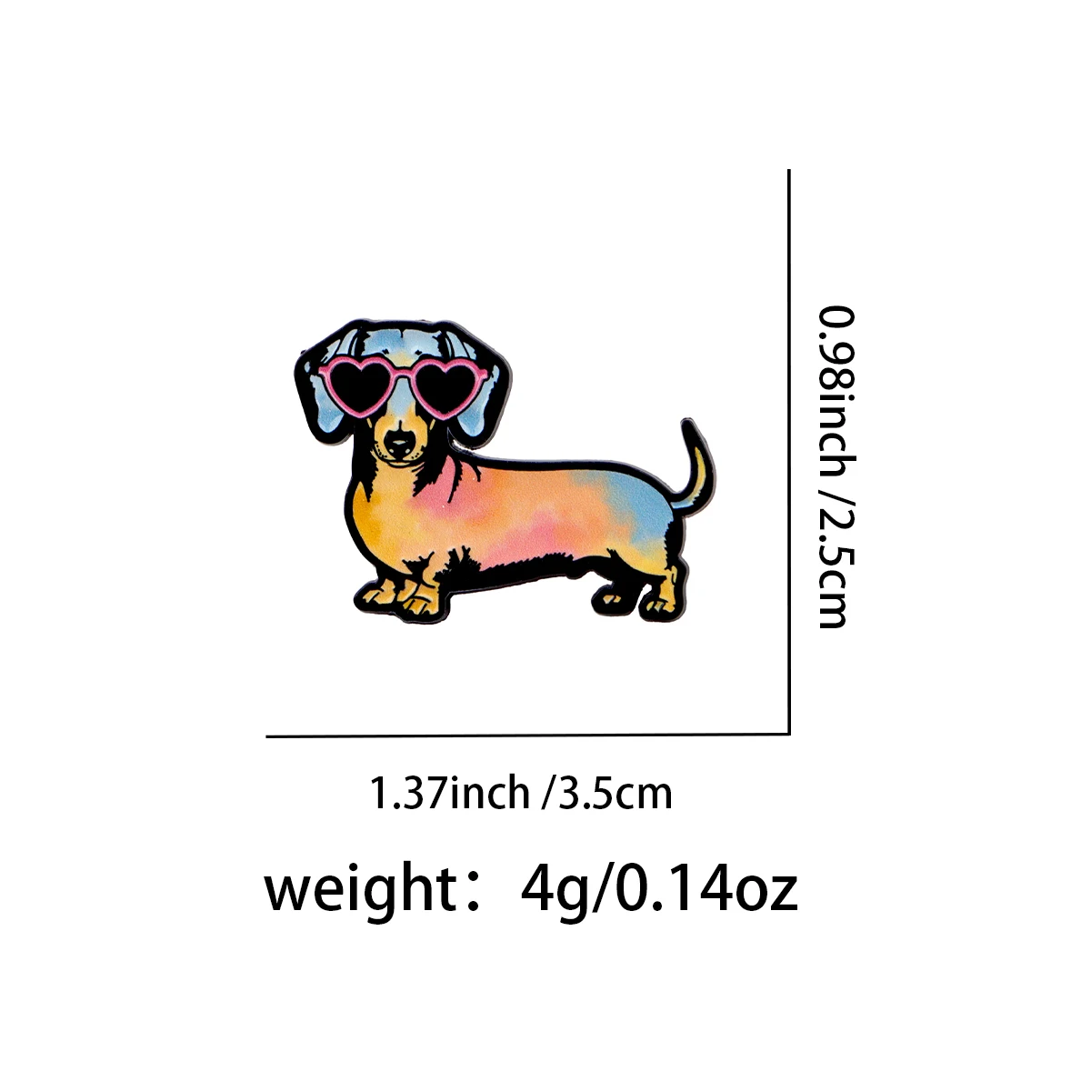Dackel Emaille Pin Niedliche Hunde Brosche Kiefern Anstecknadeln Abzeichen auf Rucksack Kleidung Accessoires Tierschmuck Haustierliebhaber Geschenke