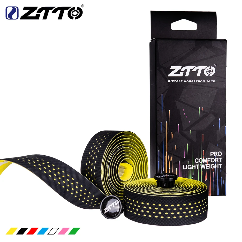 

ZTTO Road Bike Bicycle Handlebar Tape Cork EVA PU Handle Bar Tape Professional Cycling Damping Anti-Vibration Wrap