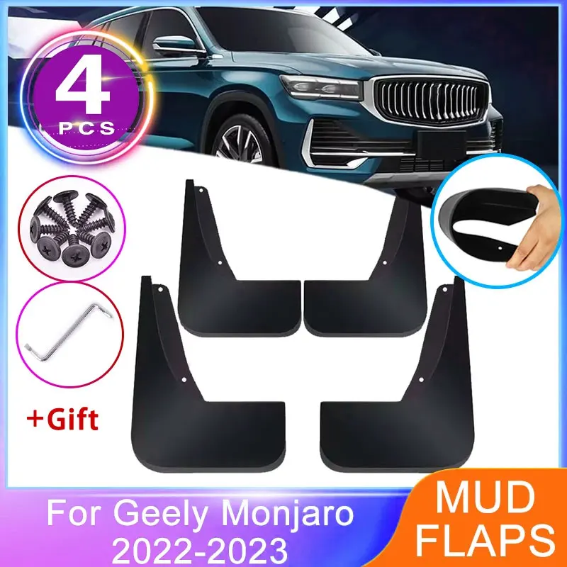 For Geely Monjaro Xingyue L KX11 2022 2023 4Pcs Mudguards Front Rear Mudflaps Wheel Fenders Car Accessories Anti-splash Mud Flap