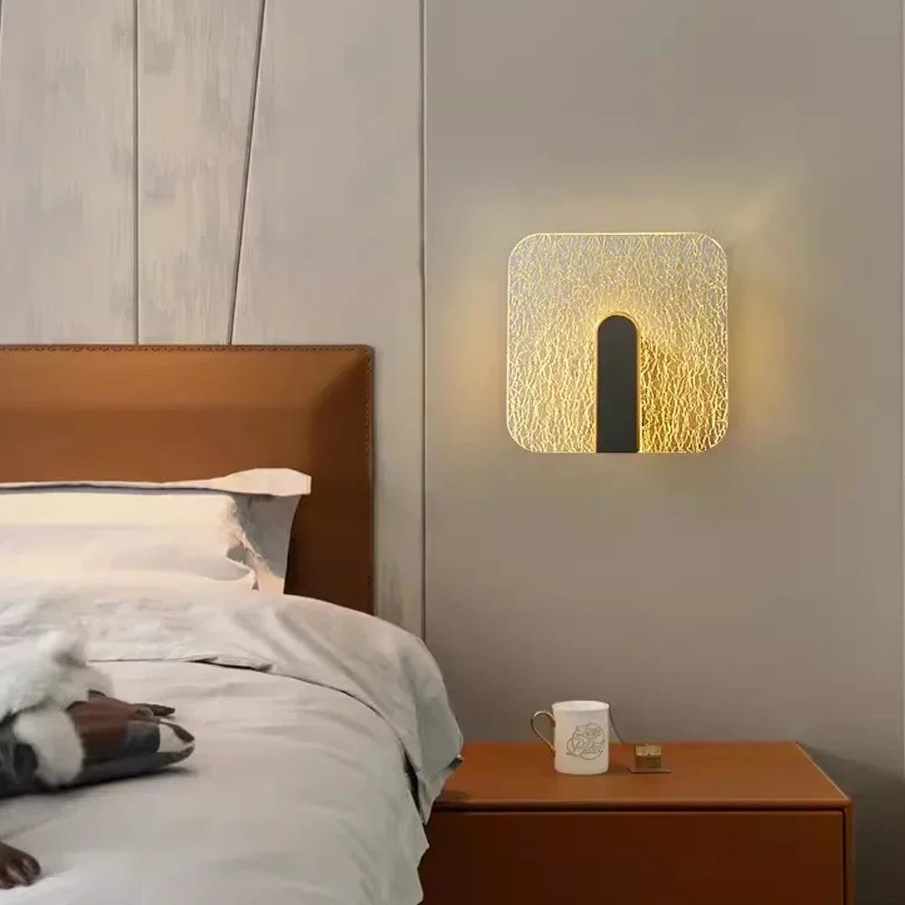 Imagem -02 - Lâmpadas de Parede Led Acrílicas para Quarto Cabeceira Escadas Luz de Parede Criativa Lâmpada Decorativa Luxo Abajur Acrílico