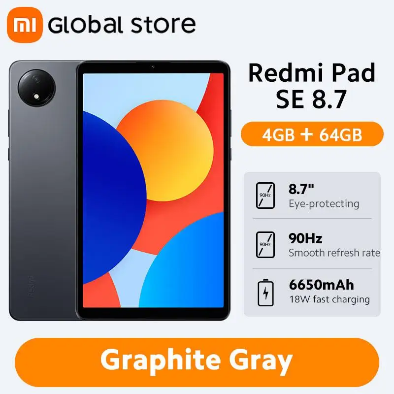 New Global Version Redmi Pad SE 8.7 LCD 6650mAh Battery 8MP Camera 90Hz MediaTek Helio G85 octa-core CPU 18W fast charging