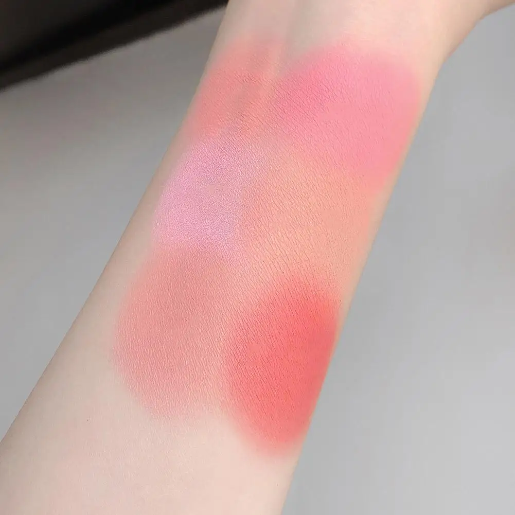 Kawaii Cat Blush Creme, Rosa Vermelha Matte Blush, Veludo Sedoso, Cor Rica, Pó de Tinta Bochecha, Rosa Morango, Maquiagem Rouge Face Beauty