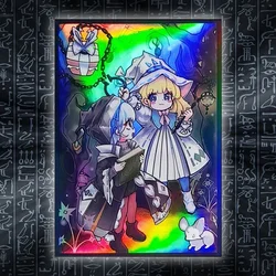 50 sztuk/zestaw Yu-Gi-Oh zestaw kart biały las zestaw dla dziewczynek czarno-biały obrońca czarownicy zestaw kart karty YGO holograficzny ochraniacz