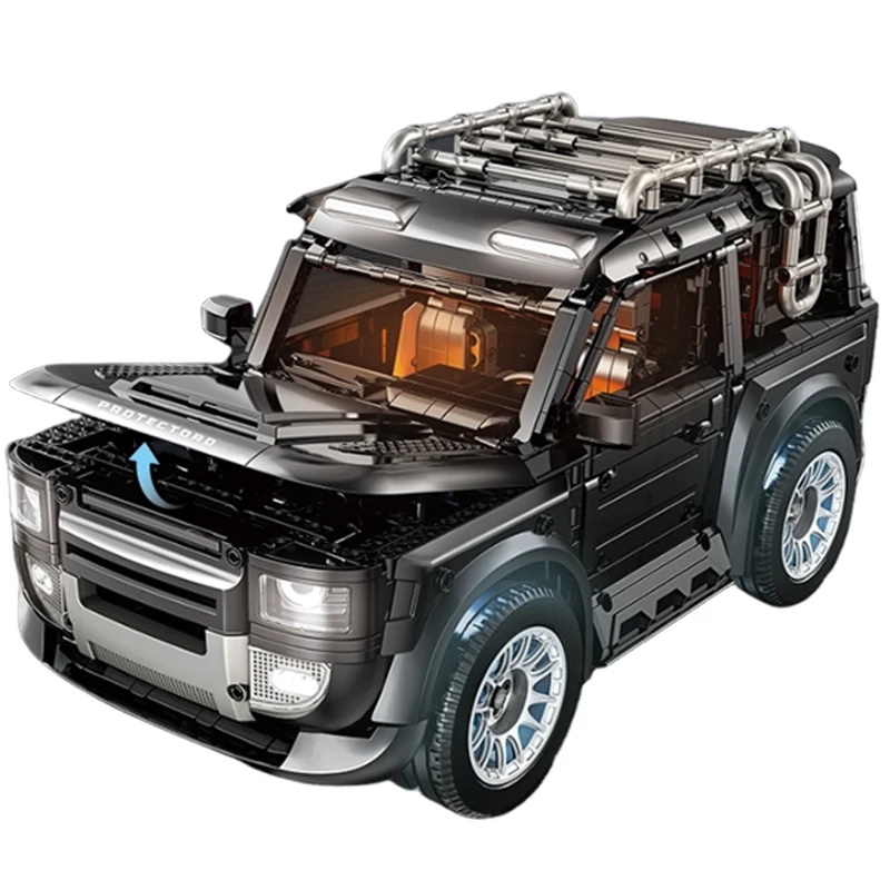 2089PCS Technical Off-road Car Building Blocks Set Model Famous Black Defender Vehicle MOC42110 Toys Bricks for Boys Adult Gift