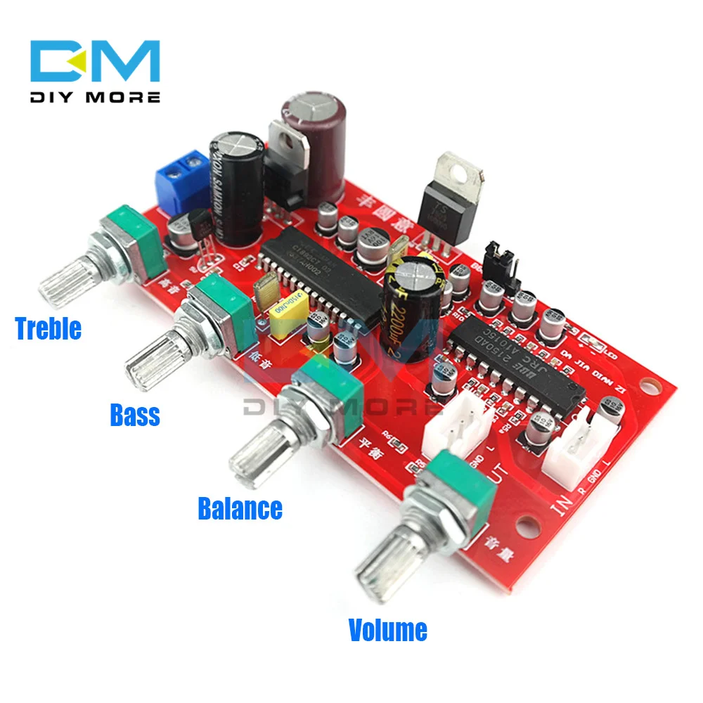 HIFI amplificador estéreo Preamp com BBE pré-amplificador, Volume Control, febre nível, UPC1892, JRC2150