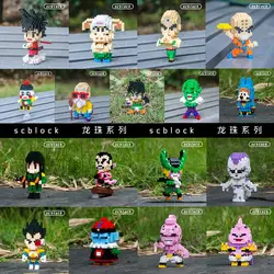 Dragon Ball Mini Blocks Building Bricks Goku Cartoon Model Anime Figure Master Roshi Toys for Children Funny Cute Boy Gifts