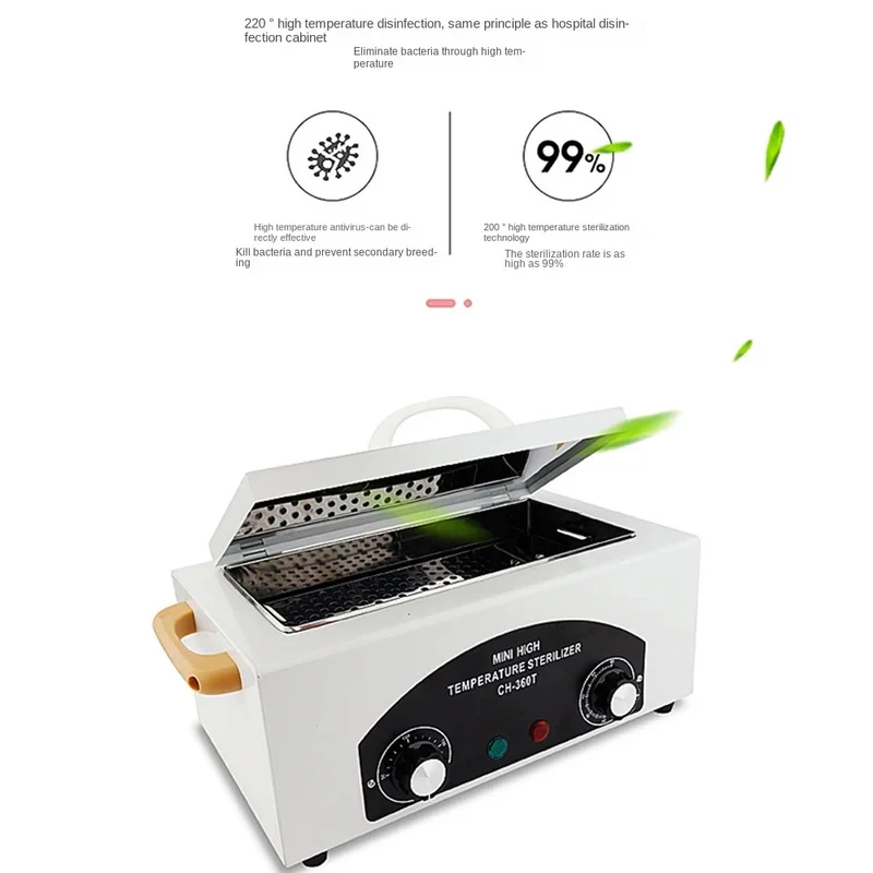 300W High Temperature Sterilizer Nail Sterilization Box Dry Heat Disinfection Cabinet For Manicure Tattoo Tools Dropshipping