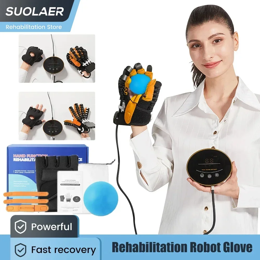 Intelligent Hand Massage Rehabilitation Training Robot Gloves for Hemiplegia Stroke Hand Function Recovery Finger Trainer Glove