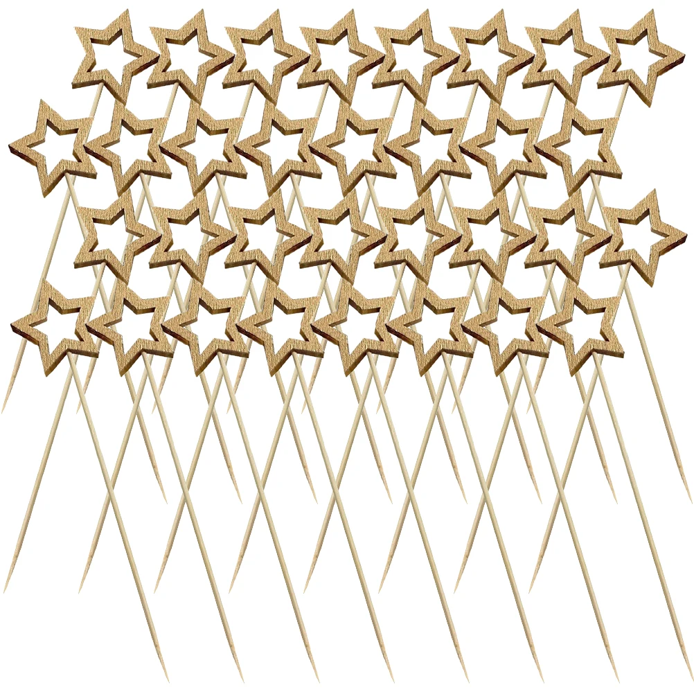 

100 шт. рождественские вывески в виде фруктов, выбор еды, декоративные бамбуковые украшения для шампура