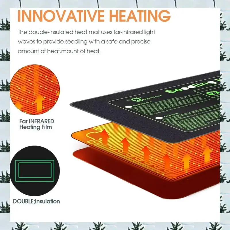 ABLG Reptile Heating Pad 10X20.75 Inch Adjustable Constant Temperature Seedling Heating Pad For Plant Cultivation Pad