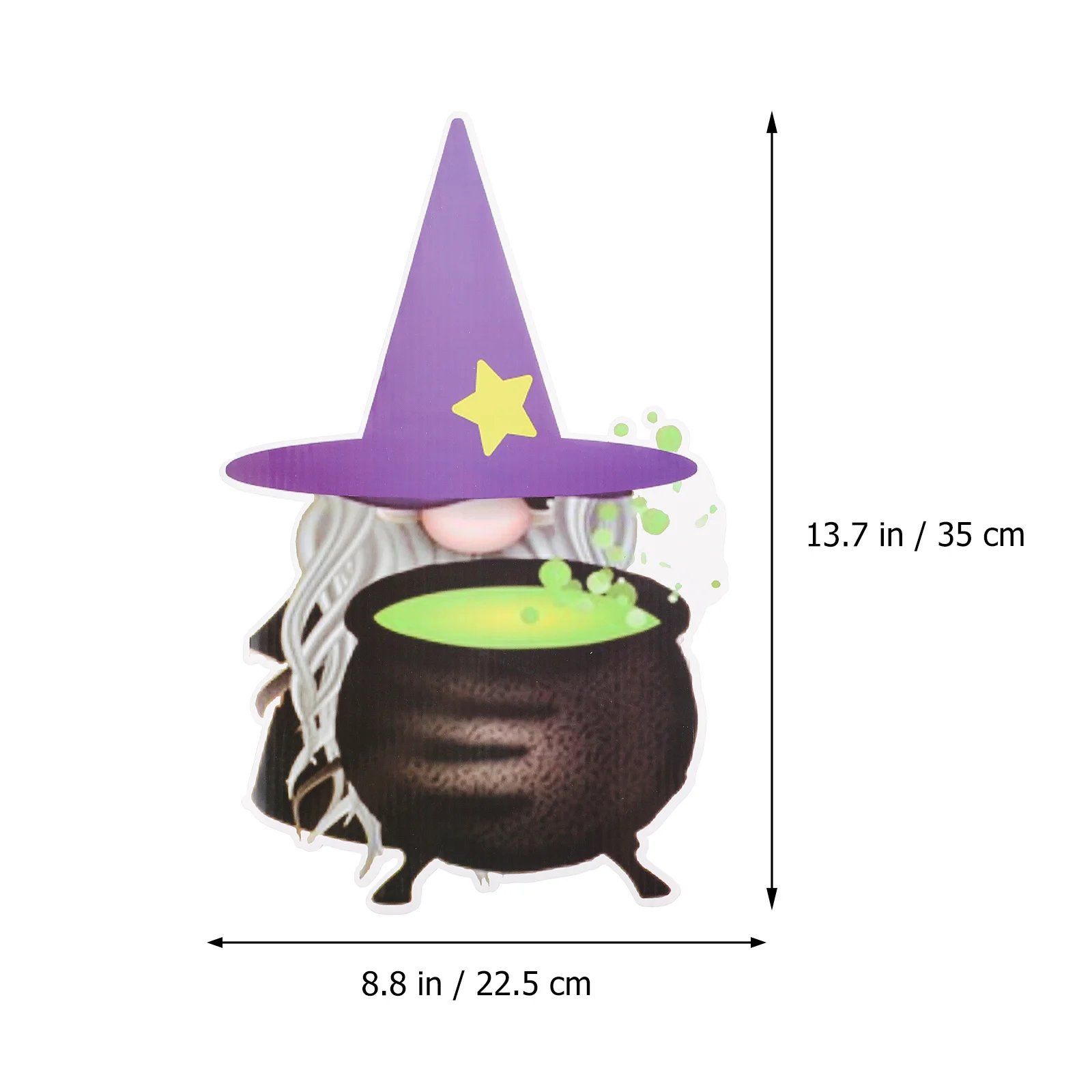 

1Pcs Halloween Witch Yard Stake Multicolor Cartoon Sign Decoration Outdoor Lawn Insert Exquisite Party Prop Unique Lawn Insert
