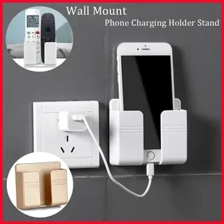 Mobile Phone Charging Holder Wall Mounted Storage Box Remote Control Bracket