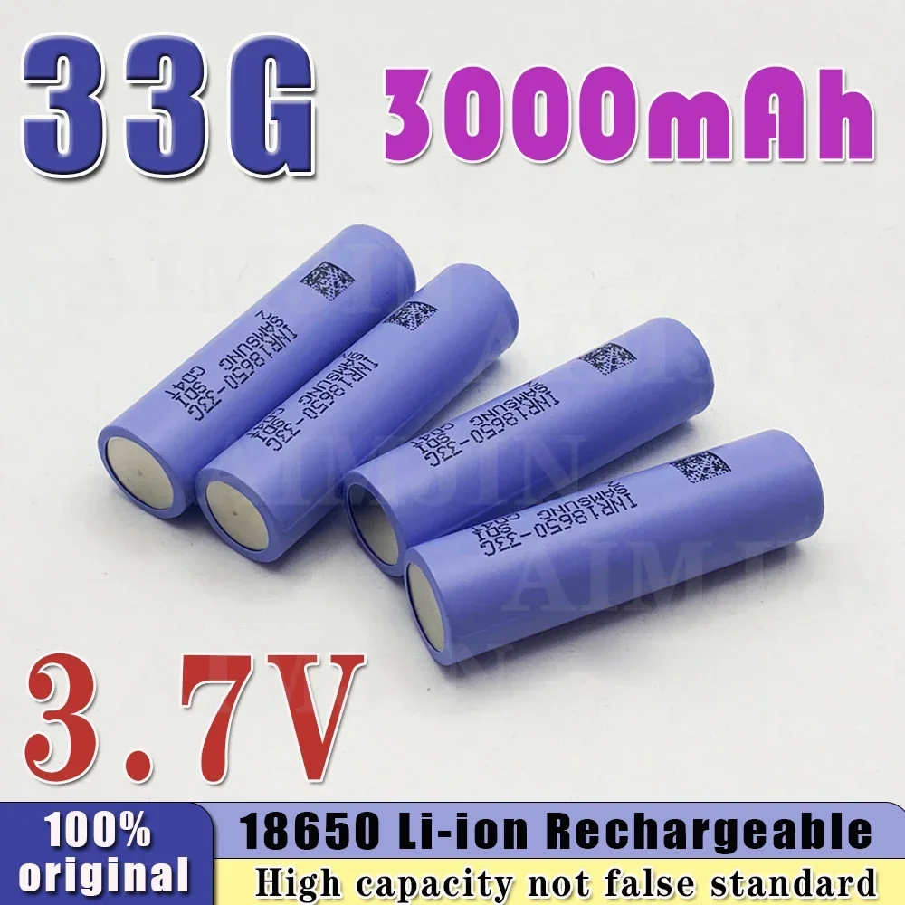 

3.7v 33G 18650 3000mah battery INR 18650 33G 3.7V discharge 30A dedicated to power battery