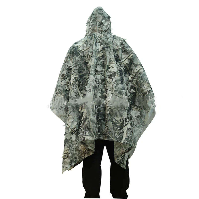 Snow Maple Leaf Cloak Outdoor Sniper Bird Watching Photography Ghillie Suit