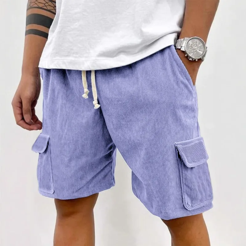 

New Men's Summer Casual Shorts, Beach Vacation Workwear, Large-pocket Loose Shorts
