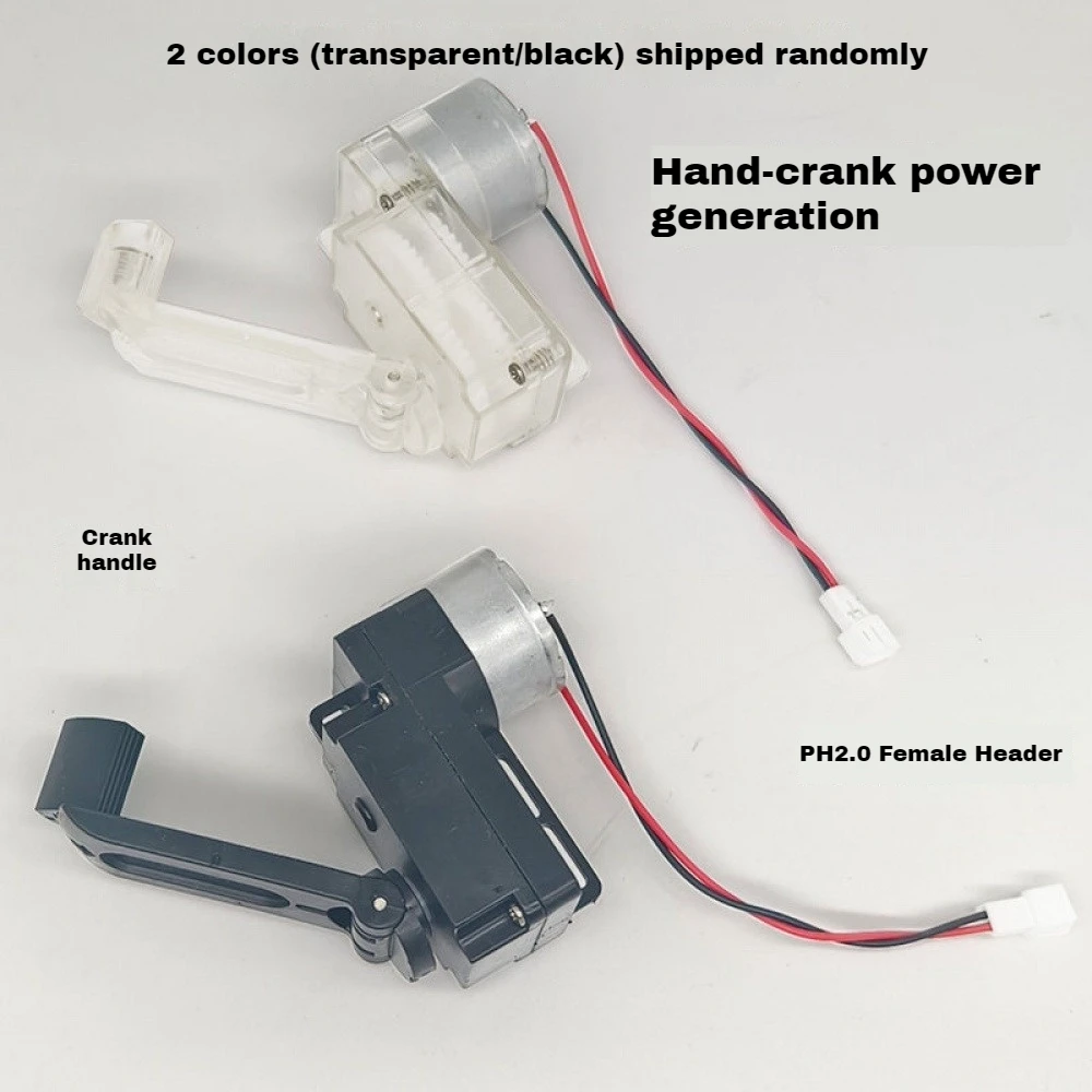 Hand-cranked Generator 0-14V Voltage Regulator Module 5V Output Electronic Practice Emergency Charging Physics Experiment DIY