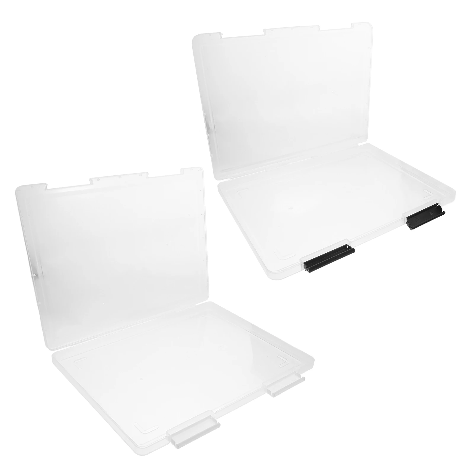 

2pcs Transparent File Folder Storage Boxes PP Material Large Capacity Document ganizer A4 Exam Papers Magazines Plastic File Box