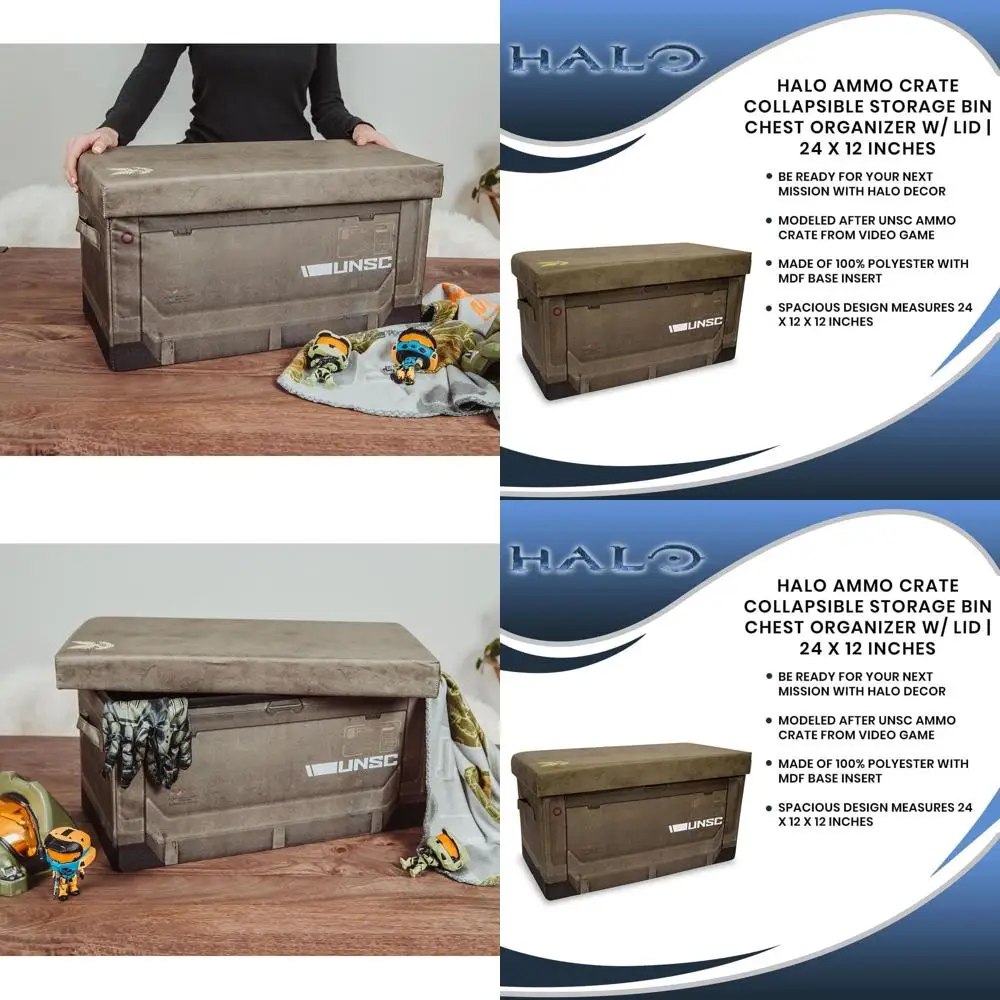 

Collapsible Fabric Storage Bin with Lid, 24x12 Inches, Ideal for Video Game Collectibles and Organization