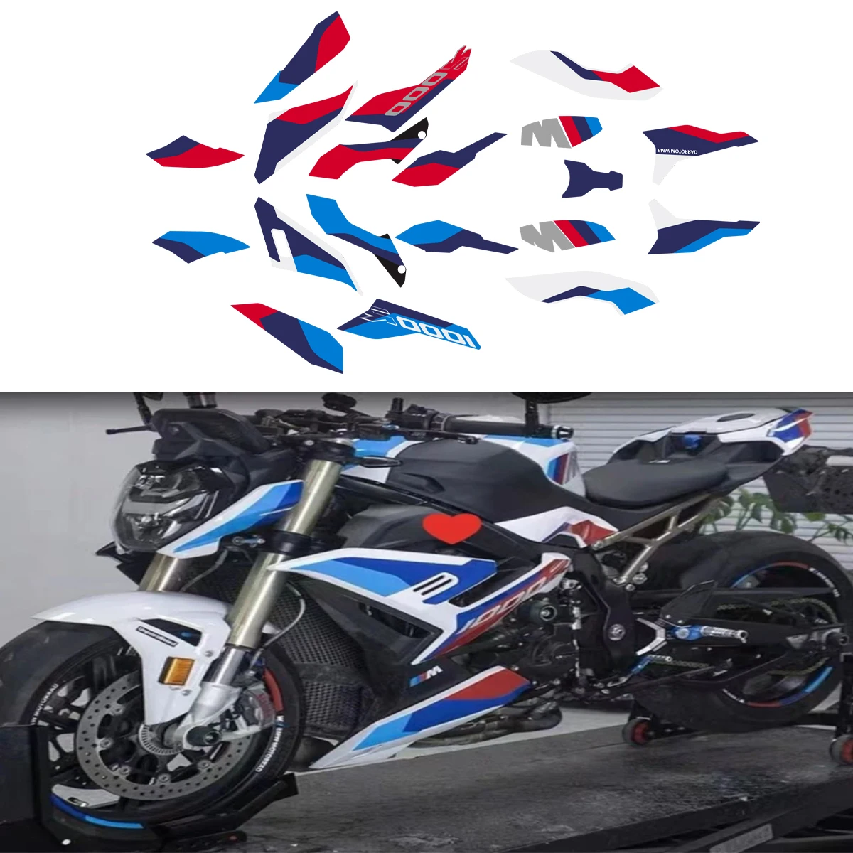 Imagem -02 - Decalques e Adesivos de Carro Completo Adequado para Bmw S1000rr Modificação 1922