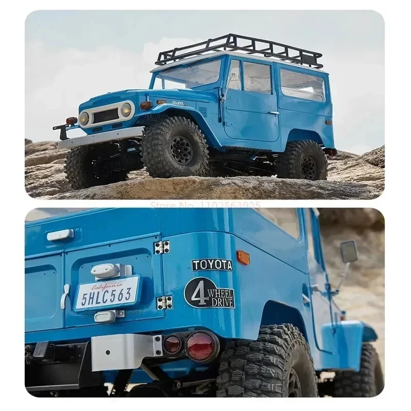 Nuevo Fms 1/10 Fj40 todoterreno escalada tracción en las cuatro ruedas Rc Control remoto modelo eléctrico simulación coche modelo juguete para niños Gif