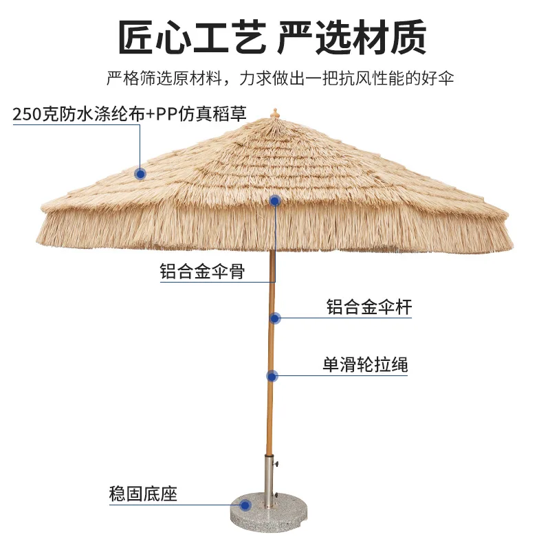 مظلة خارجية، شرفة، مظلة فناء خارجية، مظلة من القش، حديقة مقهى، حمام سباحة، عمود مركزي، مظلة رومانية #2