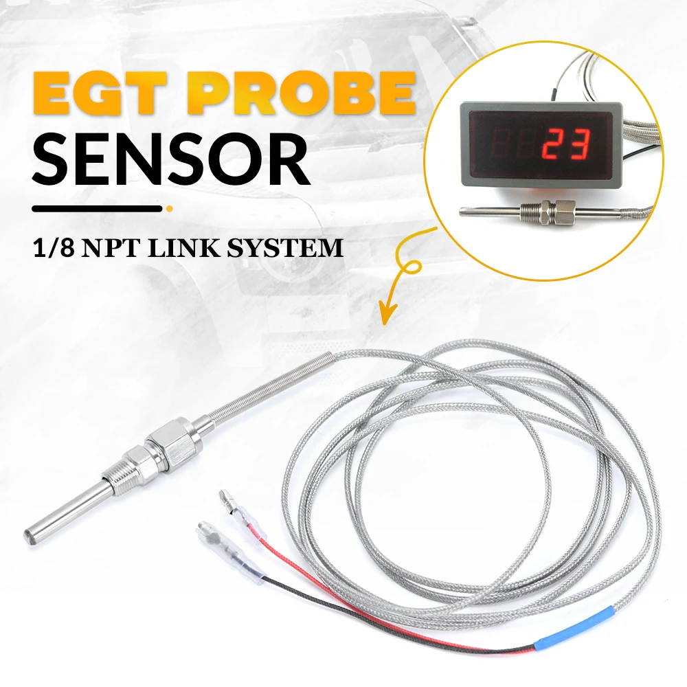 Capteur de température de gaz accédé 2m EGT Thermocouple Sonde accédée Capteurs de température Filetage accédés Capteur de température WLR-CGQ0101