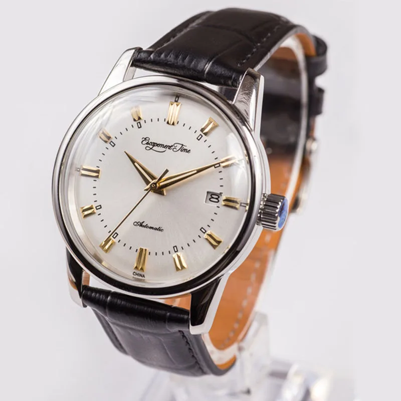 

Retro Men's Automatic Mechanical Watch PT5000 Movement Self-winding Luminous Calendar Waterproof Stainless Steel Sapphir Watches